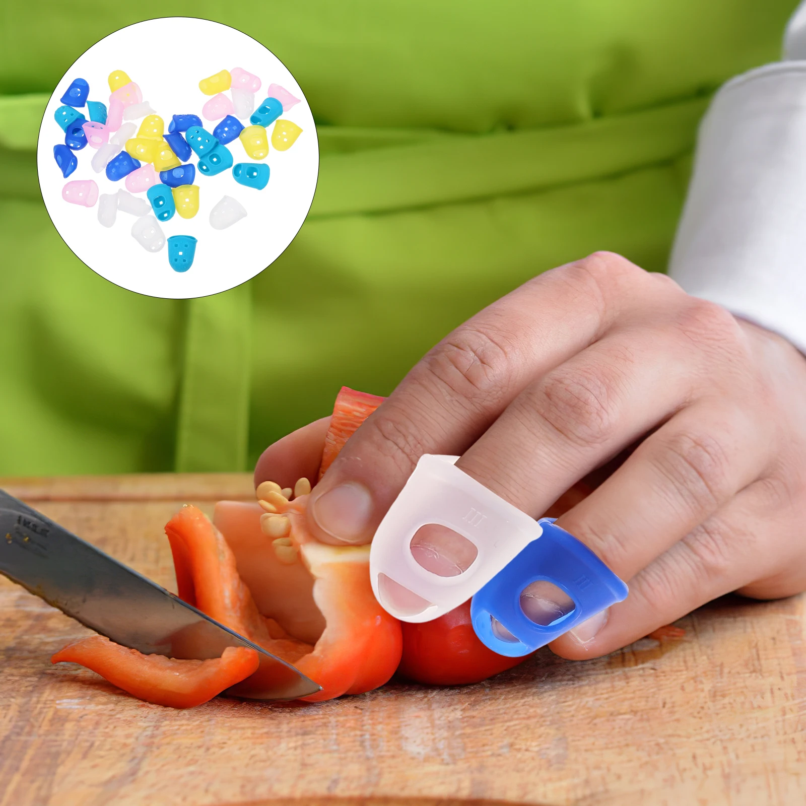 

40 pcs Silicone Finger Covers Sturdy Wear-Resistant Protective Finger Stallsnonslip Counting Money Fingertip Protectors