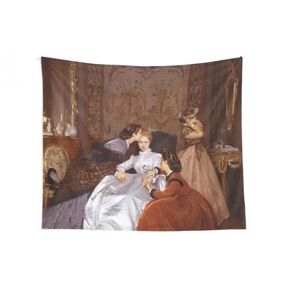 The Reluctant Bride - August Toulmouche Tapestry Cute Decor Home Decorations Aesthetic Room Decorator Home Decorations Tapestry