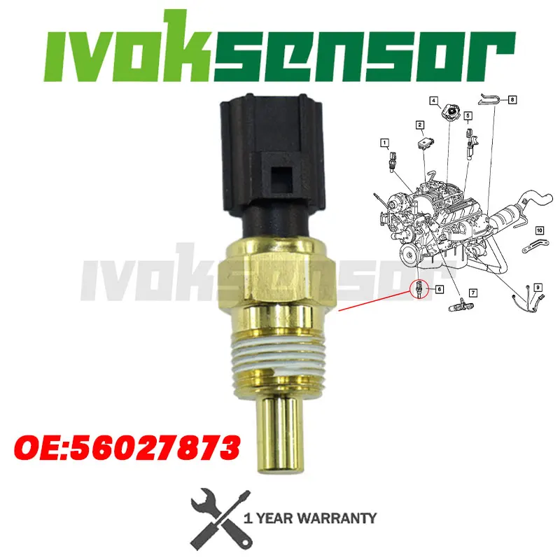 56027873   Sensor de temperatura del agua refrigerante para Chrysler 300M Cirrus Concorde Grand Voyager LHS Neon Sebring Voyager