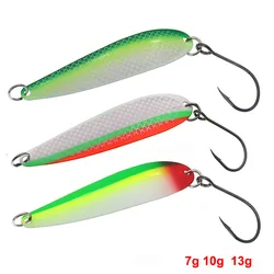 Cucchiaio di metallo richiamo di pesca 13g cucchiaio sottile richiamo esca dura Spinner esca Isca artificiale Peche attrezzatura da pesca