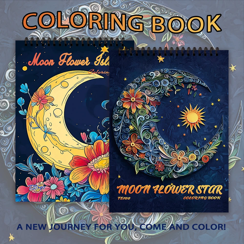 

Spiral Colouring Book 30 Sheets 11.2x 8.3 inches 100gsm Thick Paper, For Relief, Anxiety, Perfect for Many Holiday Gifts