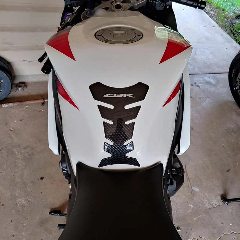 A82U-Carbon Fiber Motorcycle Tank Pad Gas Oil Fuel Tank Pad Protector For Honda CBR600 1000 954 929 900 RR, CBR250 300 500 R