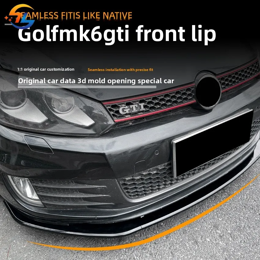 For Volkswagen Golf MK6 GTI 2008-2012 Front lip spoiler modification with a 6cm height front splitter