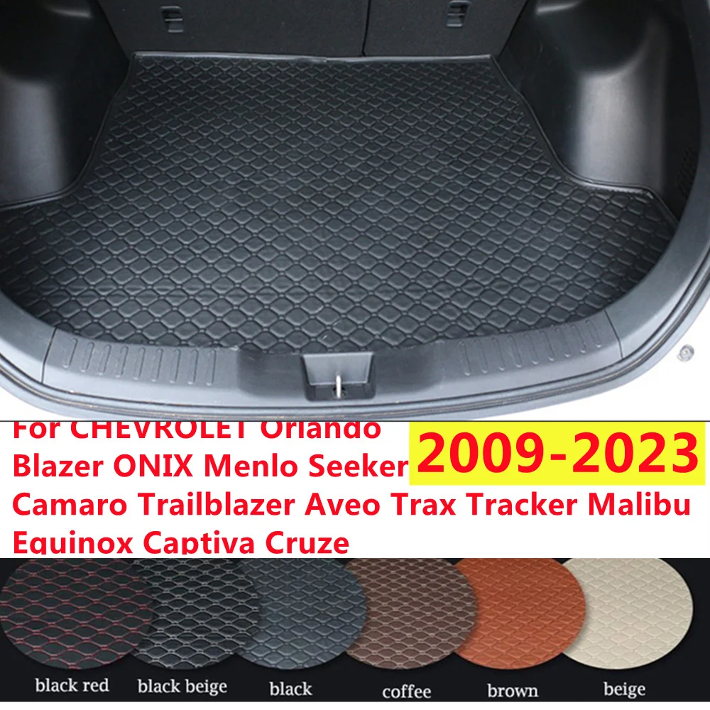 YJ Bagagliaio di Un'auto Zerbino Posteriore Cargo Liner Tappeto Personalizzato Per CHEVROLET Cruze Captiva Equinox Malibu Trax Tracker Aveo Trailblazer Camaro