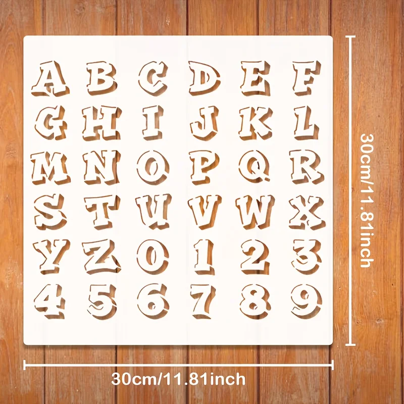 Letter Drawing Template | 11.81x1.81 inches, reusable for paint, scrapbooks, clip art, large walls, home decor