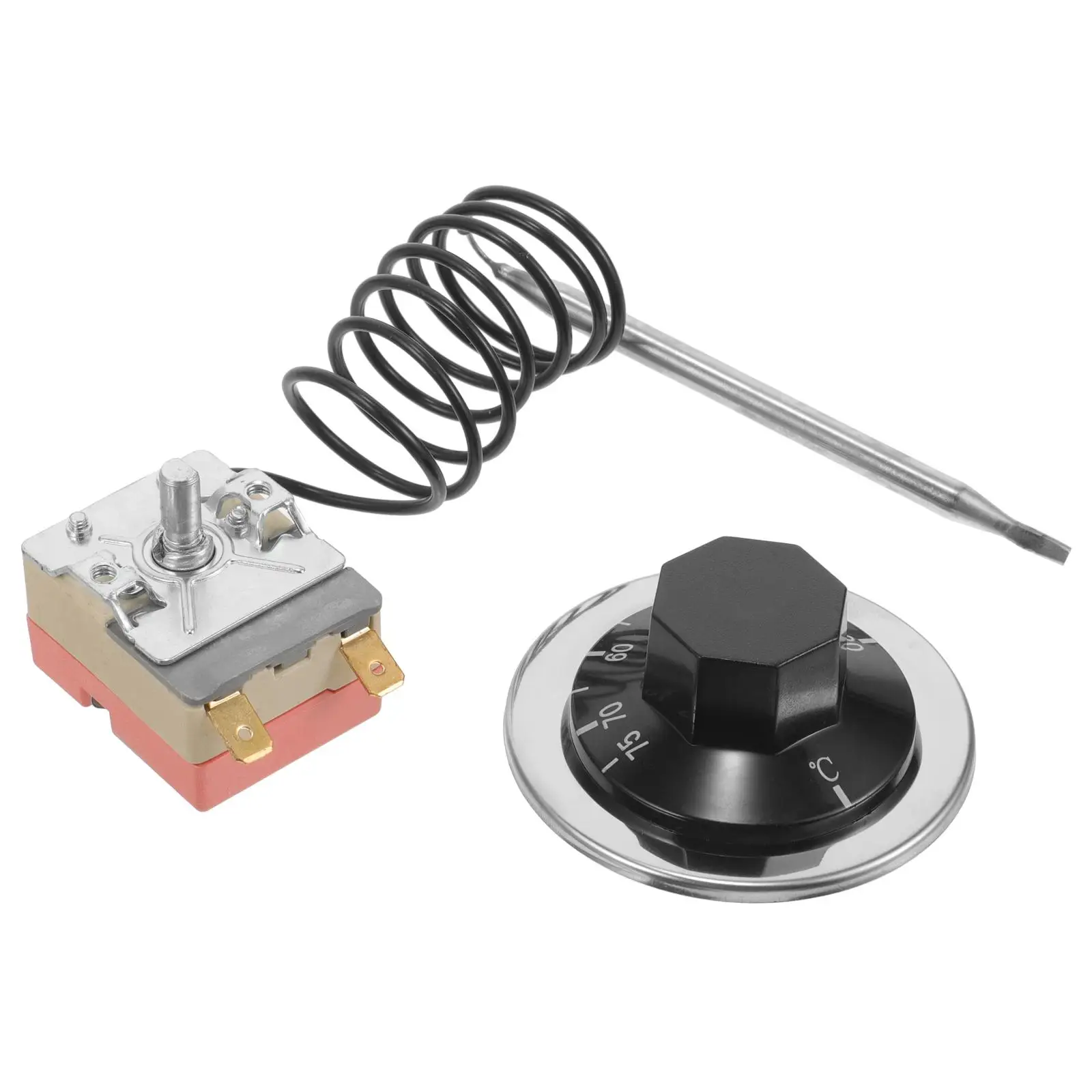 Mechanical Thermostat 30-75°C 16A Adjustable Temperature Controller Stove Oven Fryer Heater Gas Capillary Switch Replacement