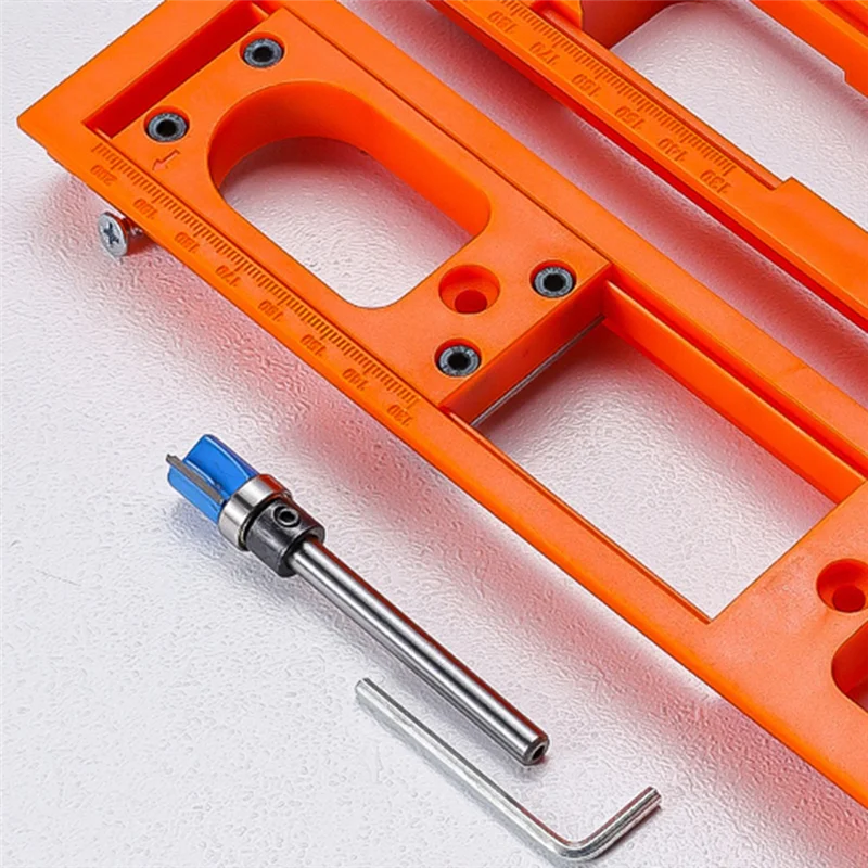 HRBAJ-Adjustable Door Frame Hinge Template Router Jig, Door Hinge Jig Installation Kit Fits Most Doors