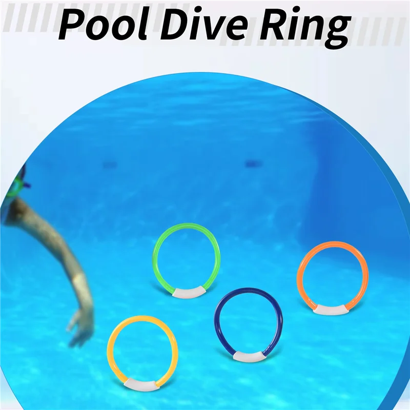 

A30F-8PCS Dive Rings Pool , Colorful Pool Rings For Kids, Underwater Training, Swimming Pool Dive Ring For Kids Easy To