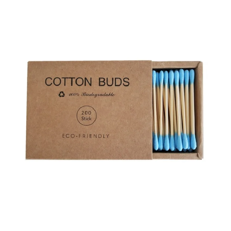 200PCS/Box Double Head Cotton Swab Women Makeup Cotton Bamboo Sticks Ears Cleaning Health Care Cleaning Tool