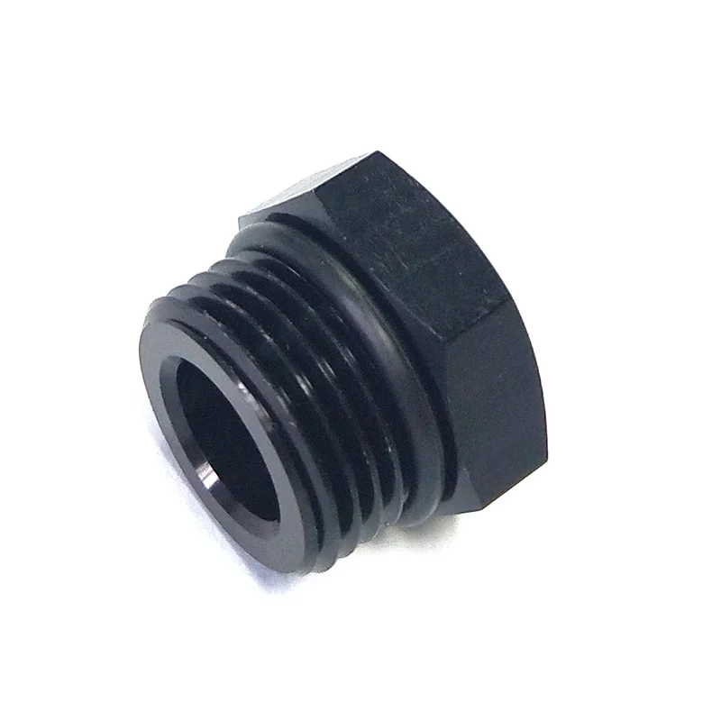 AN4 AN6 AN10 AN8 AN12 testa esagonale maschio in alluminio nero ORB O- Ring Block Off Plug raccordo accessori auto anodizzati