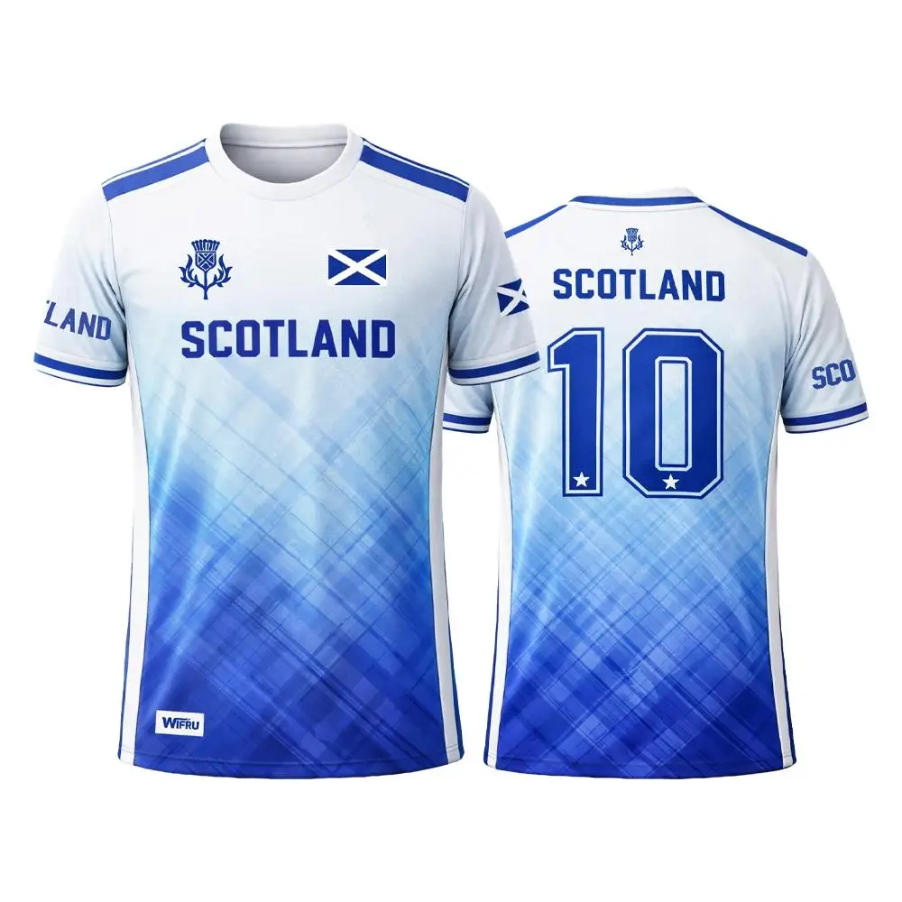 Scotland Flag 3D Print Summer Sport Soccer Jersey Women's Tshirt Unisex Tee Top Short Sleeve TShirt Quick Drying Men's T Shirt view 4