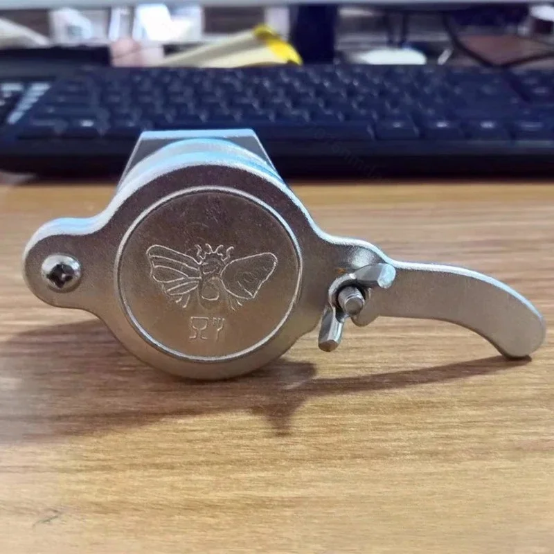 Stainless Steel Portable Honey Export Honey Vibration Tool Flow Bucket Bee Pattern Honey Collection Faucet Gate Valve