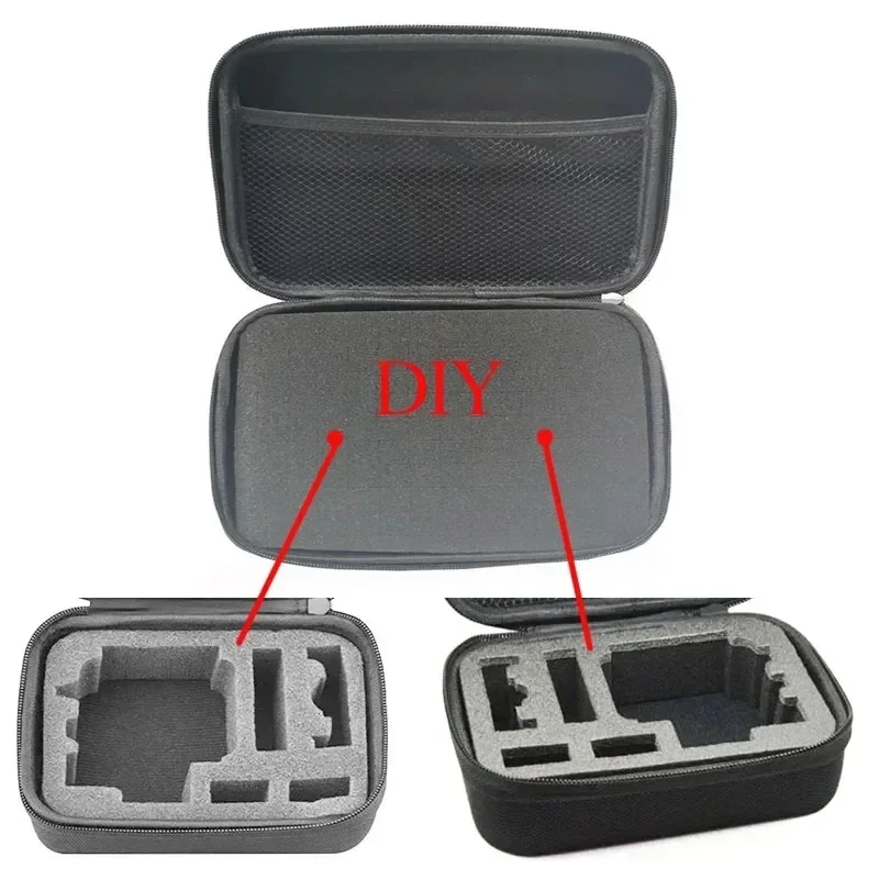 Caja de almacenamiento de viaje para GoPro, funda de espuma portátil a prueba de golpes para Xiaomi, SJCAM, DJI, OSMO, EKEN, SJCAM, cámara de acción