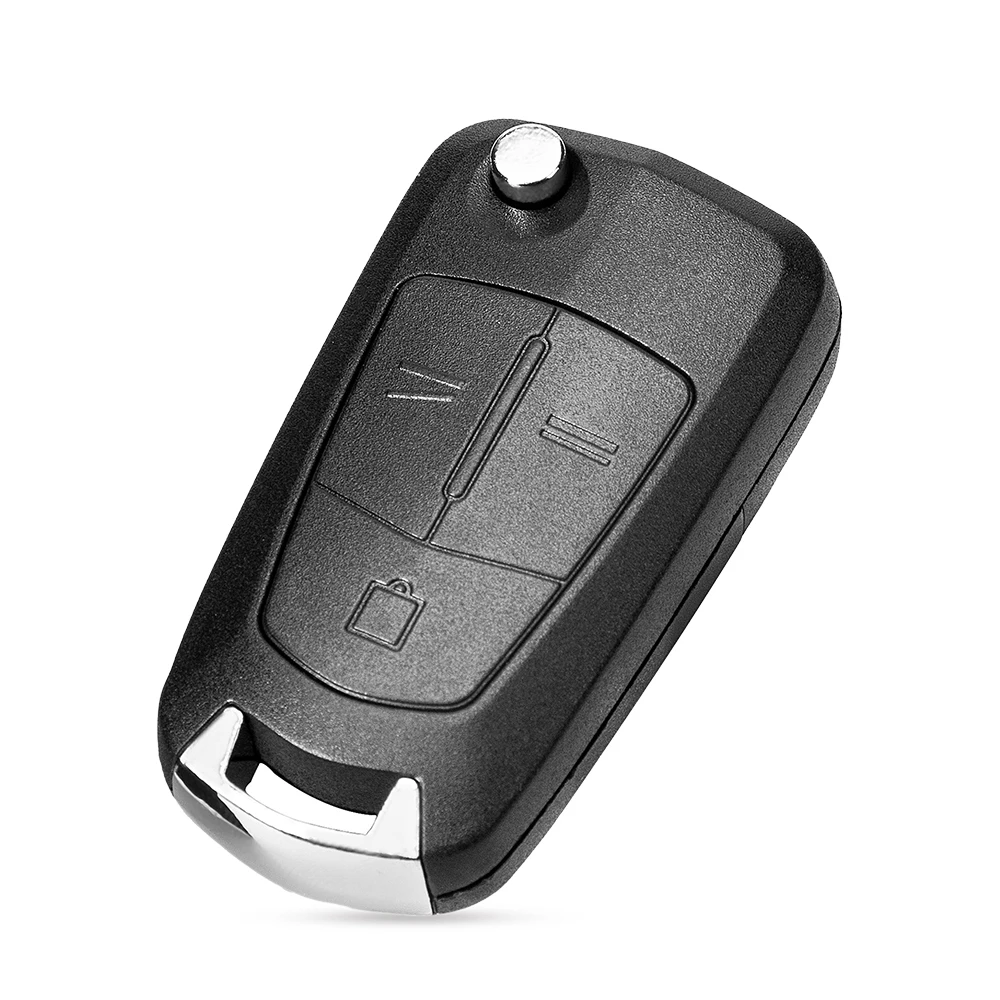 WhatsKey Flip Key Shell For Vauxhall Opel Astra J Corsa D Insignia Vectra C Zafira 2 BNT Remote Key Case Uncut Blade Replacement