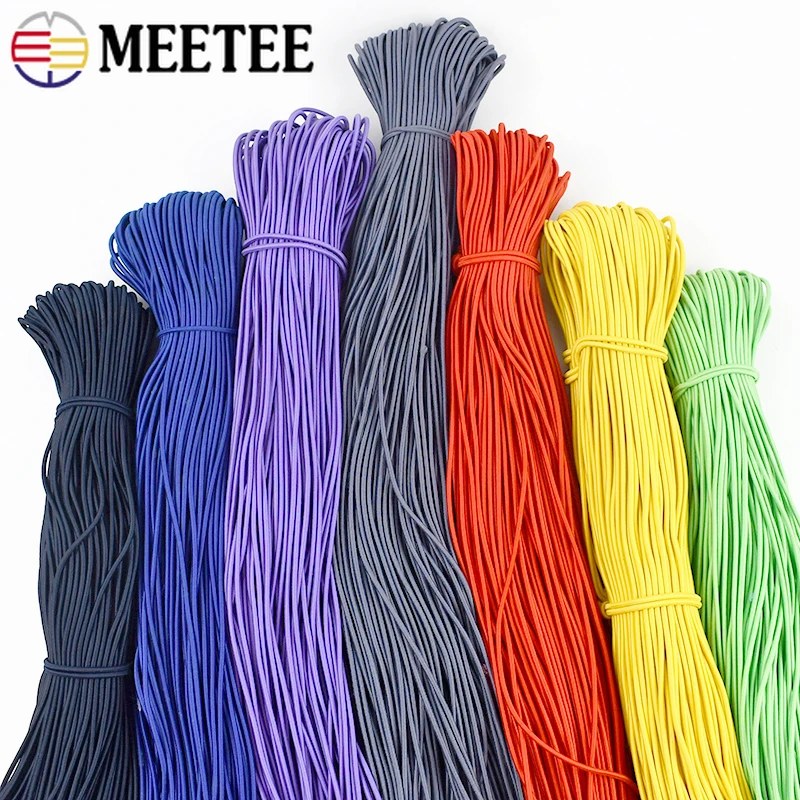 

10/20M 2.5mm Elastics Rope Rubber Bands Hair Garment Bungee Cord Shoes Belt Stretch Thread Elastic Ropes DIY Sewing Accessories