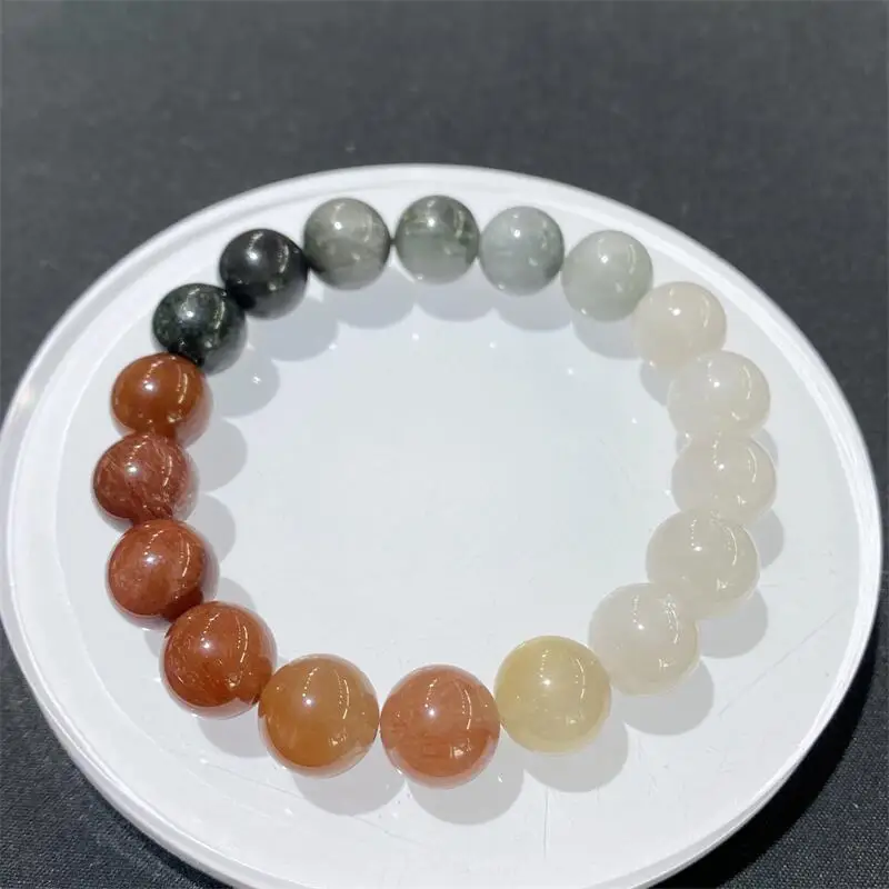 

Natural Colored Rabbit Hair Quartz Bead Bracelet Jewelry Woman Men Unisex Stretch Holiday Gift 1PCS 10/11/12/13MM