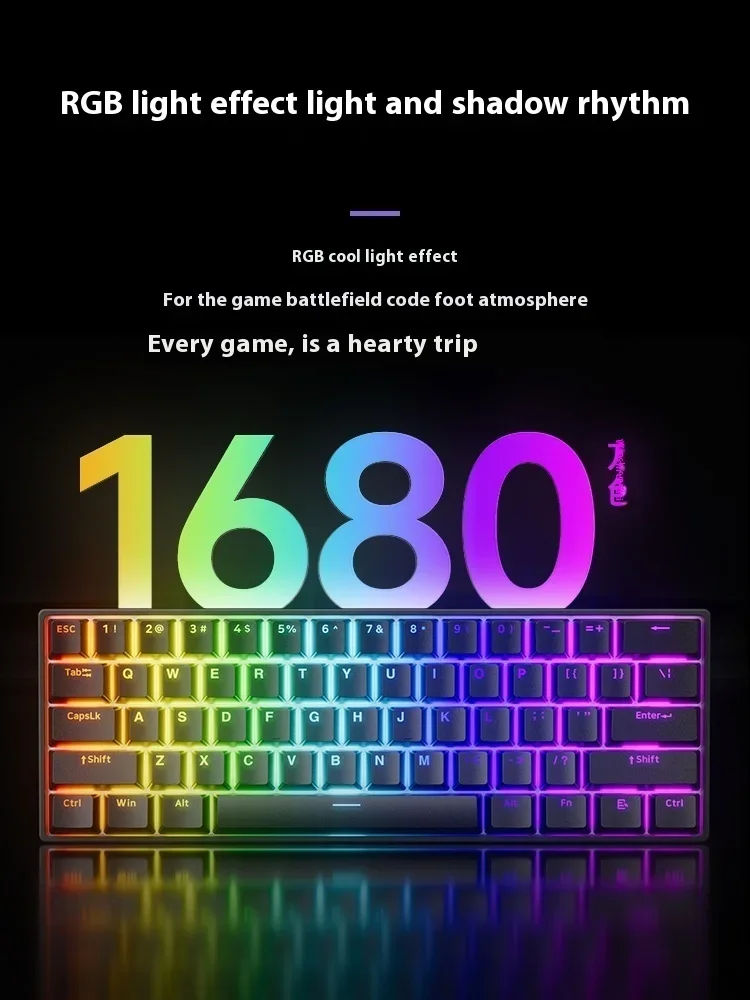 Imagem -04 - Akko 3061s-he Teclado Mecânico Eixo Magnético 8k com Fio 60 Teclado Oem 61key Personalizado Rgb Teclado para Computador rt Dks mt Tgl