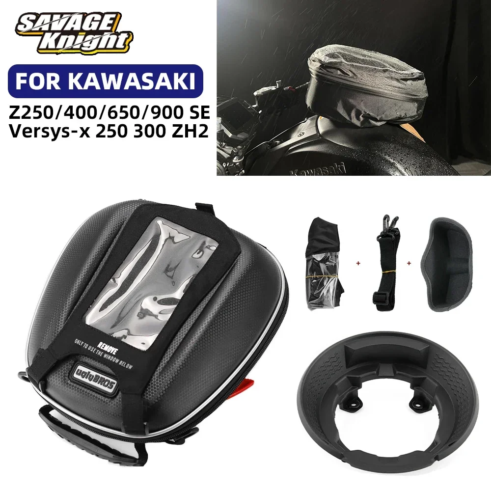 

2024 Motorcycle Bag For KAWASAKI Z250 Z400 Z650 Z900 Z900SE Z H2 VERSYS X 250 300 Tank Bag Luggage Racing Bags Tanklock Backpack