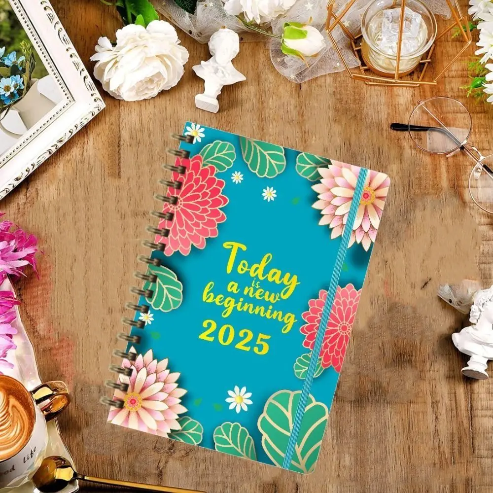 English A5 Agenda Book 12 Months To Do List 2025 Schedule Planner Notepad Taking Notes Time Organizer Diary Writing Pads