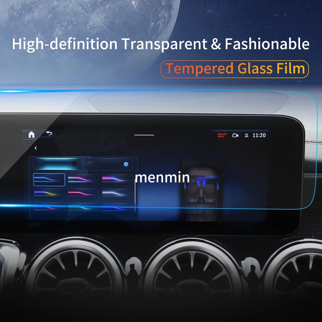 For 2024 Benz GLB Screen Protector Tempered Glass Protective Film Carplay Panel Media Video Car Auto Interior Accessories