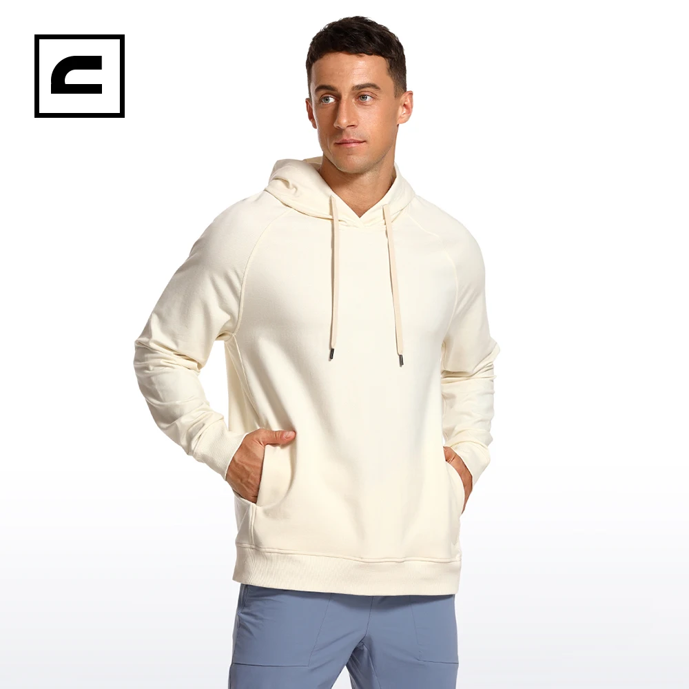 CRZ YOGA Hoodies for Men French Terry Hooded Sweatshirts Workout Athletic Casual Pullover Hoodie Tops with Pocket