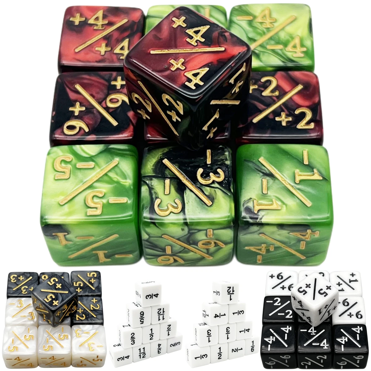 Dice D6 Games Counter Dice High Quality D6 Dice Plain Colour Mixed Colours Marble Effect For Math Game Card Game Accessories