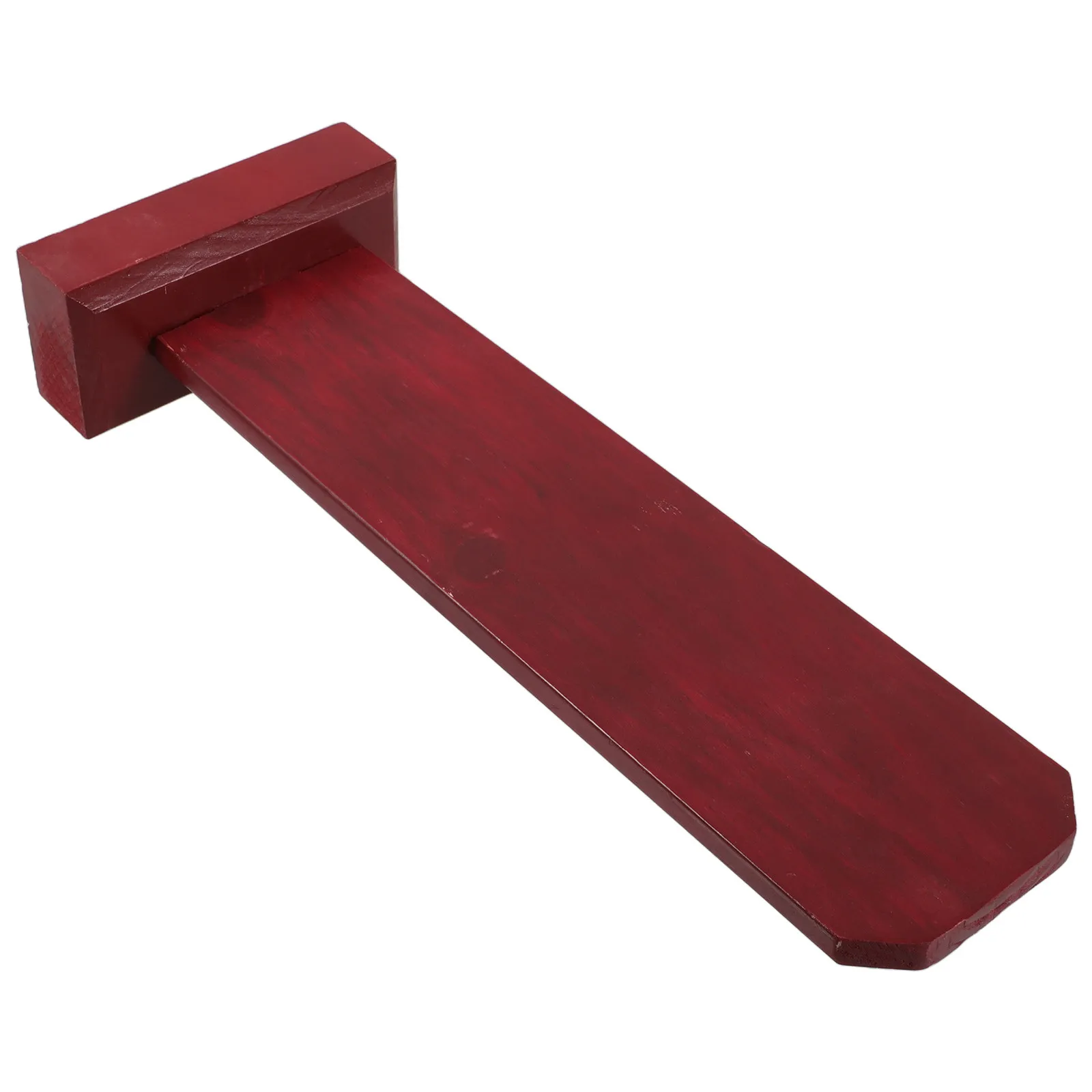 Plaque commémorative en bois pour temple, finition rouge vif, base à grain naturel, pour culte ancestral, offrande sacrificielle, décoration d'sanctuaire