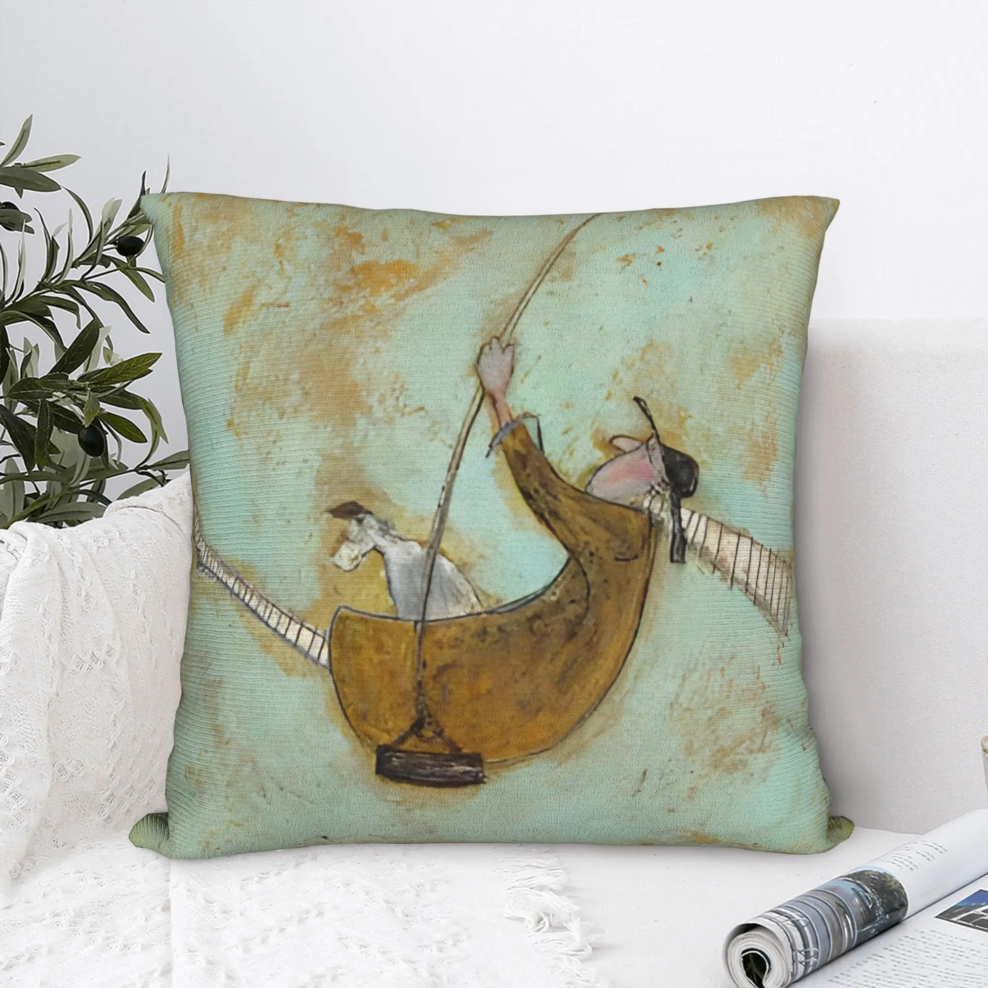 S-Sam T-Toft Square Pillow Case Painting Cushion Covers Novelty Zippered Decor Pillowcover for Car 18
