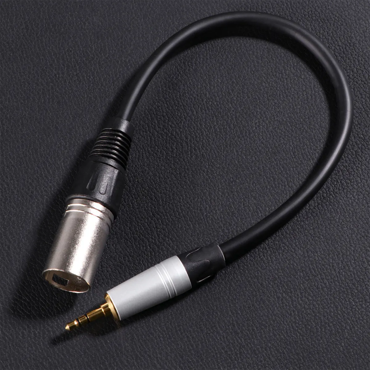 

0.3M 3.5Mm Female To Xlr Male Audio Cable For Microphone Splitter Adapter Black Shielded Gold Plated Connector Stereo Signal
