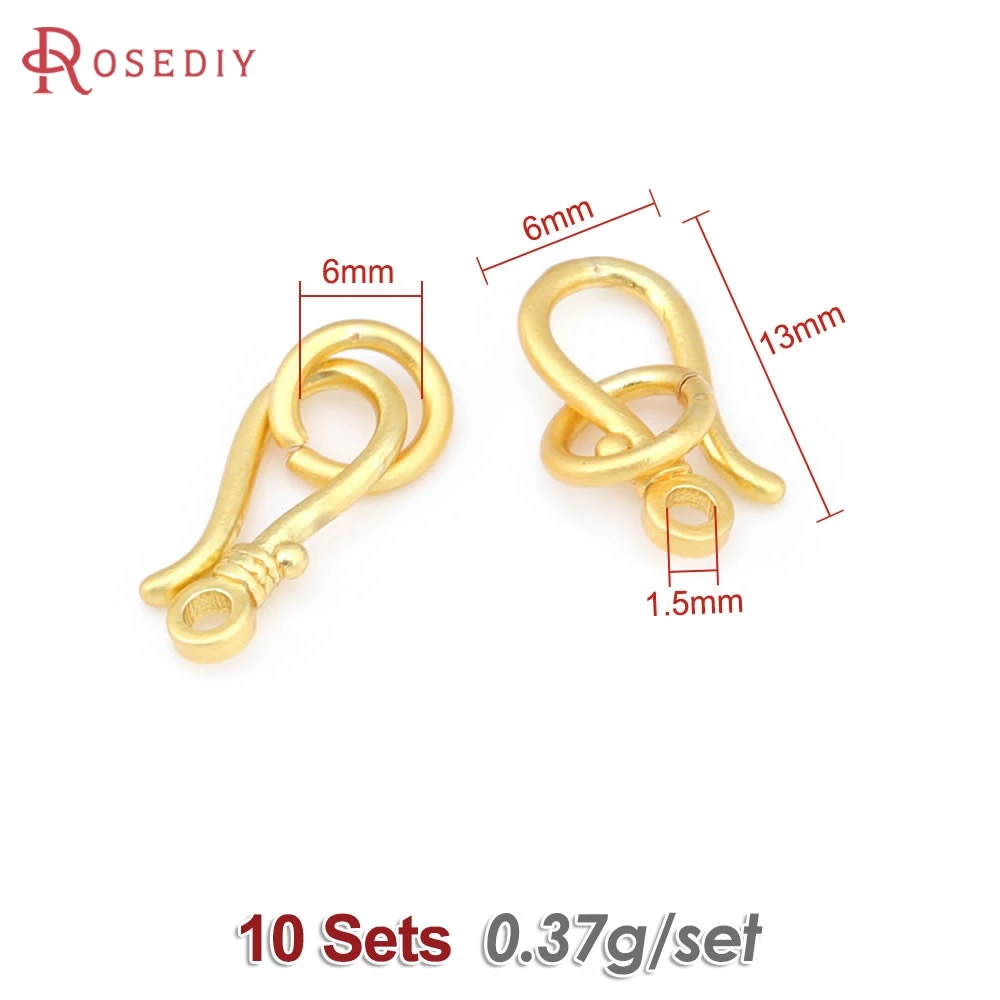 10 مجموعات ماتي الذهب اللون أساور نحاسية ربط المشابك عالية الجودة لتقوم بها بنفسك مجوهرات اكسسوارات مواد صنع المجوهرات