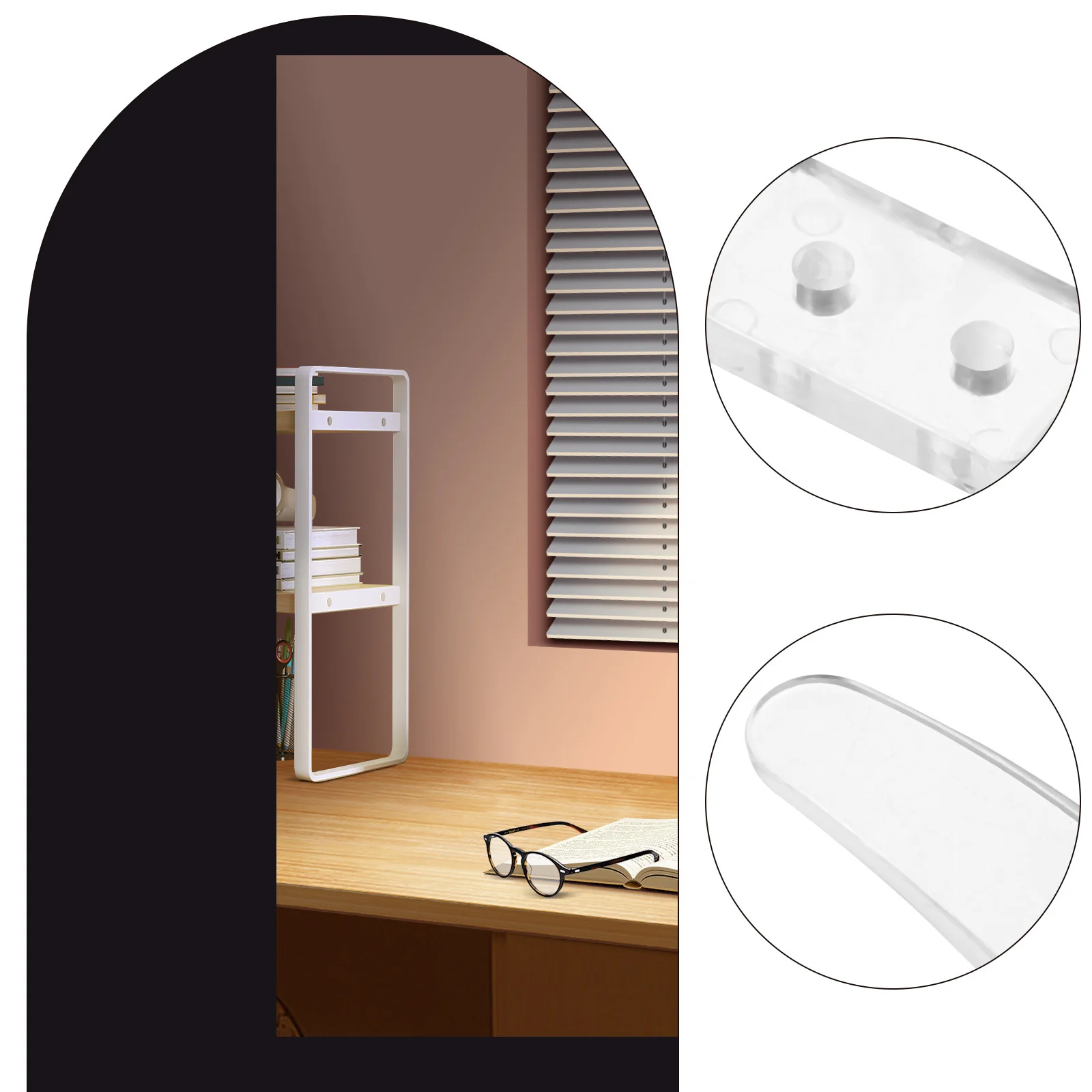 

4Pcs Blind Cord Winder Replacement Rope Cleat Hook for Roller Blinds Vertical Chains No Drill Mounting Home Office Use