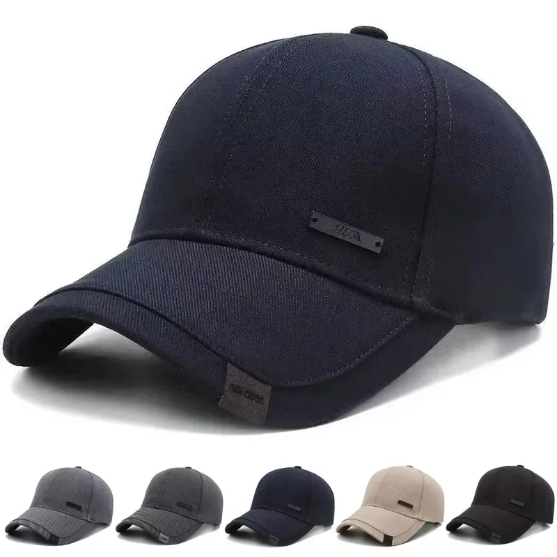 Unisex Hua Label Baseball Caps Spring Autumn Outdoor Adjustable Casual Hats Dad Hat Sunscreen Hat