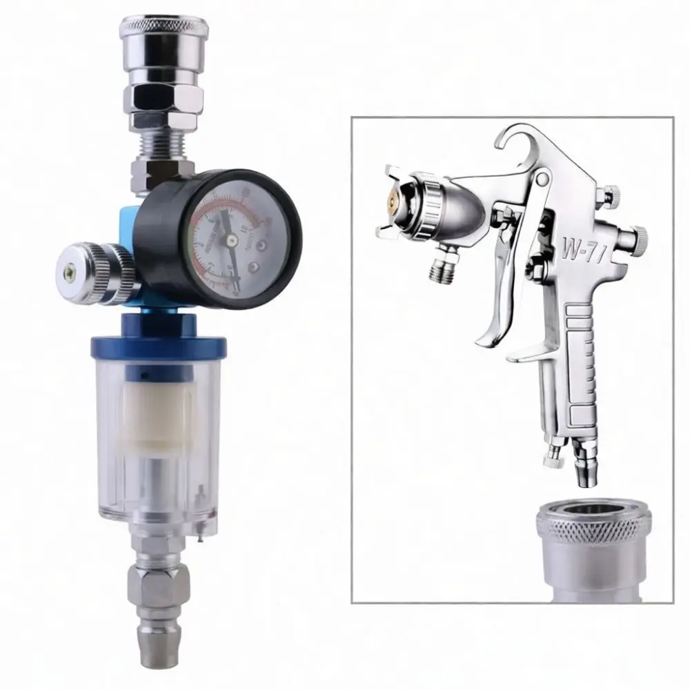 Compressed Air Regulator Moisture Separator Filter For Paint Spray Applicator Pneumatic Tools Pressure Gauge Control
