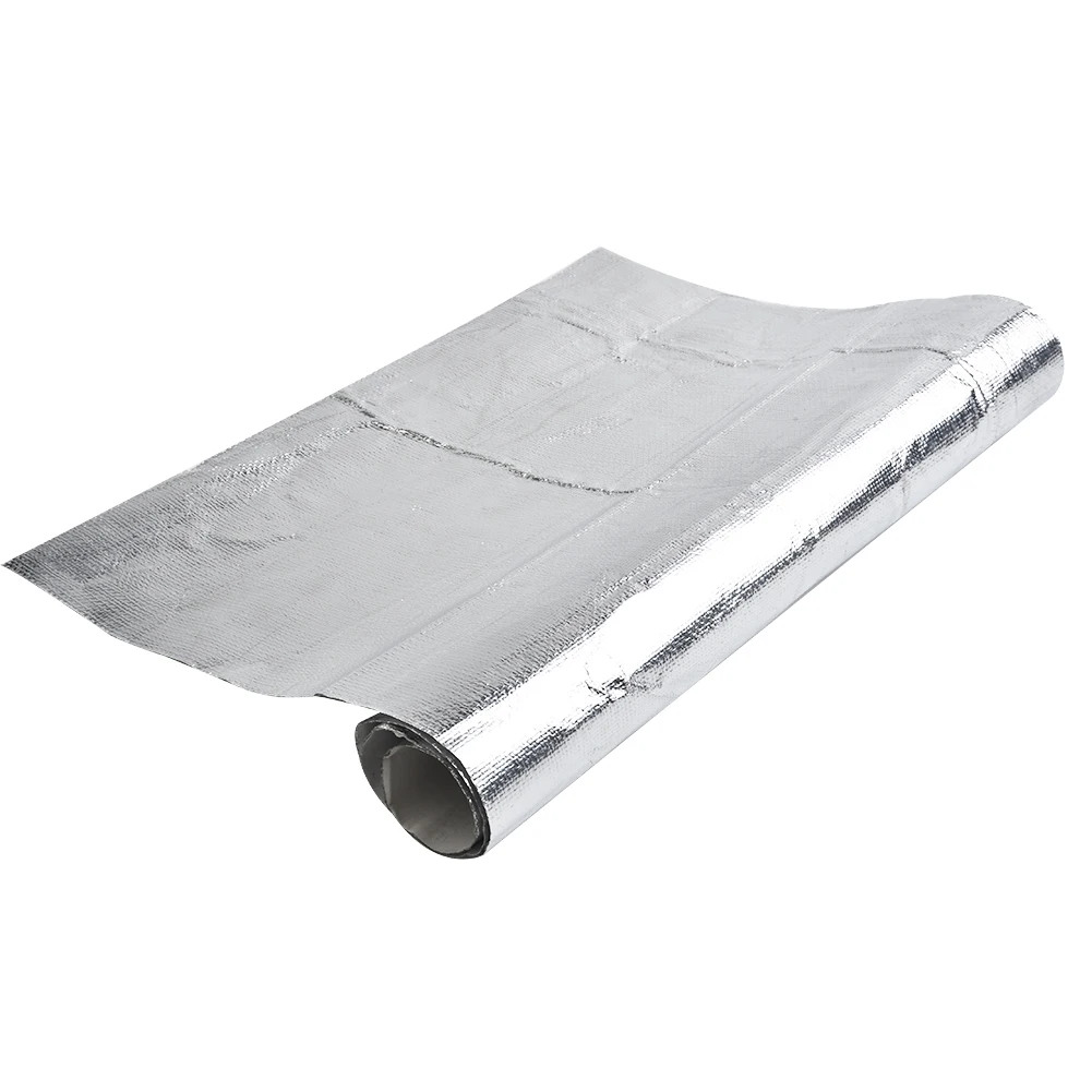 Easily adaptable exhaust heat reflective barrier made from quality materials sized at twelve inches by twenty four inches