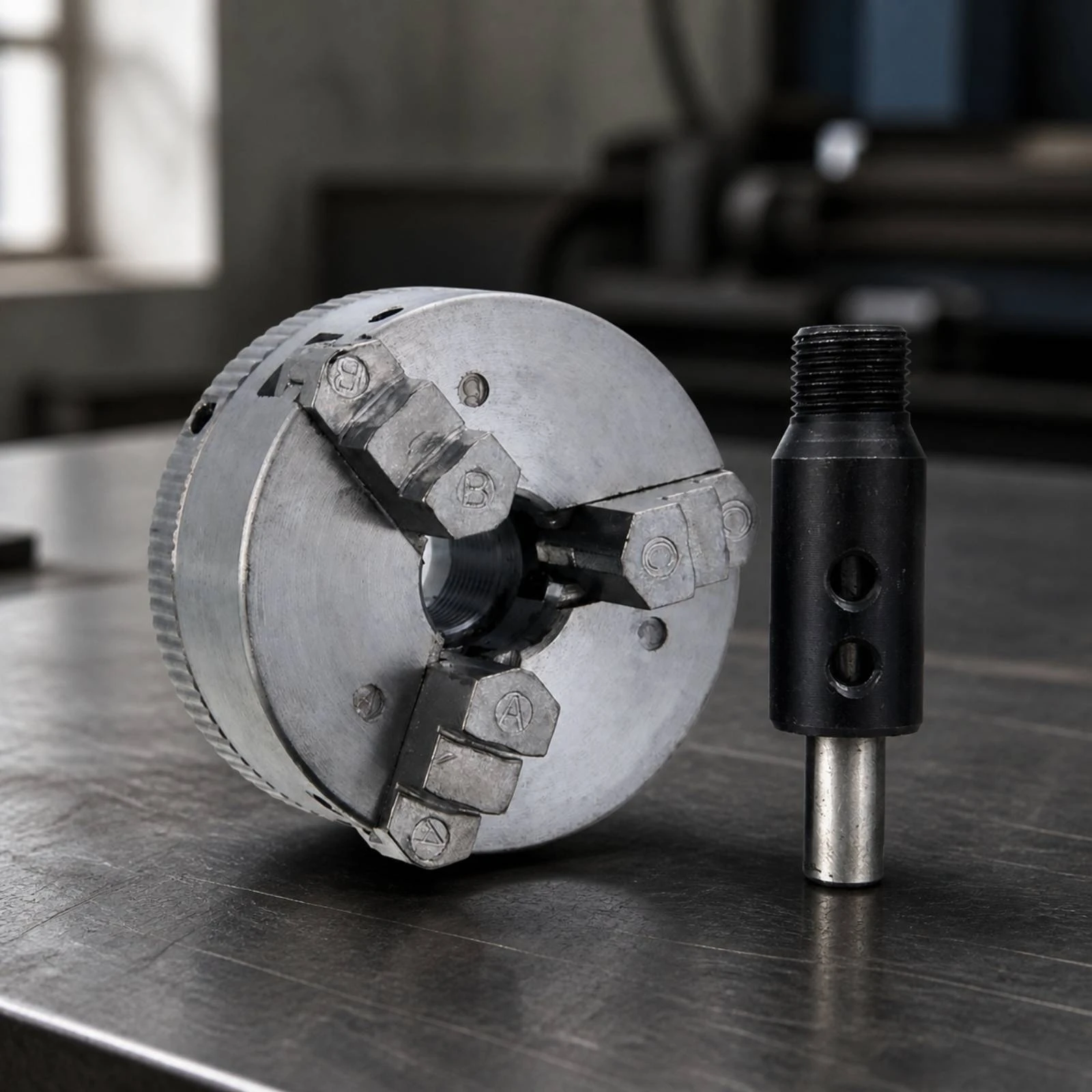 3-Jaw Self-Centering Lathe Chuck Robust Three-Jaw Self-Centering Chuck Lightweight Wear-Resistant for Hobbyists