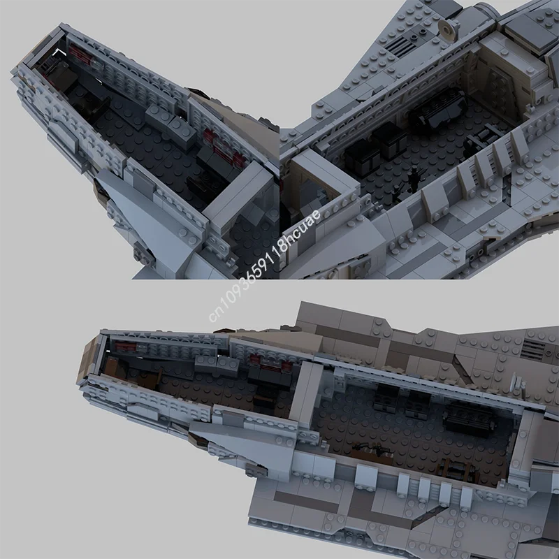 

891 шт., звездная битва, игра в масштабе, императорский круизер Gozanti-класса, креативная детская кирпичная игрушка, Moc на день рождения, здание, праздничный подарочный блок