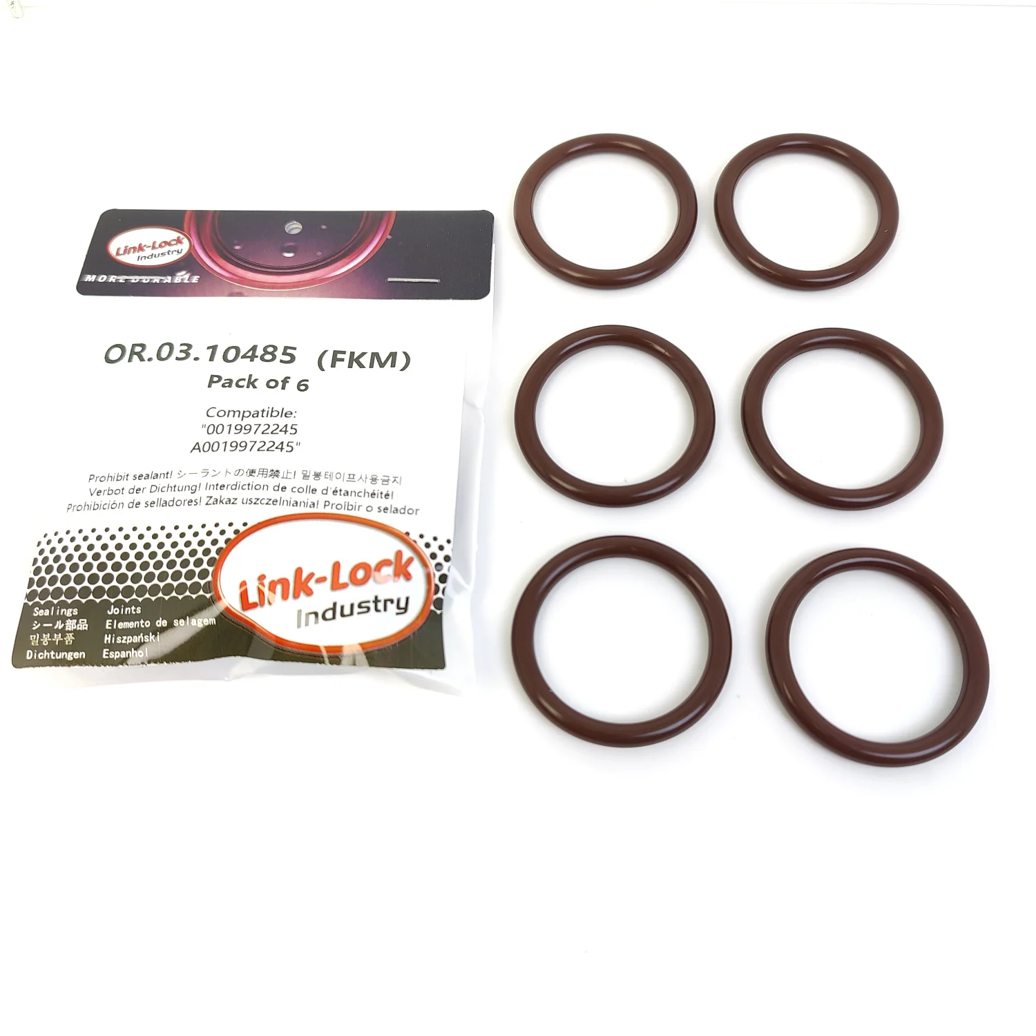 

LINK-LOCK 6PCS OR.03.10485 FKM Viton 36×5 Sealing Universal O-Ring Kit 0019972245 A0019972245 for Mercedes-Benz