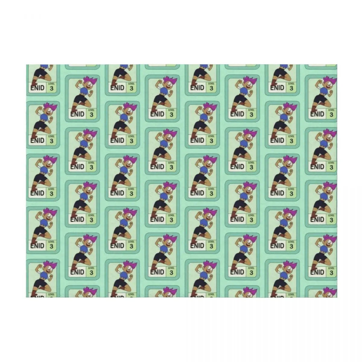 

Enid Mettle Pow Card Throw Blanket Hair warm winter Plaid Blankets