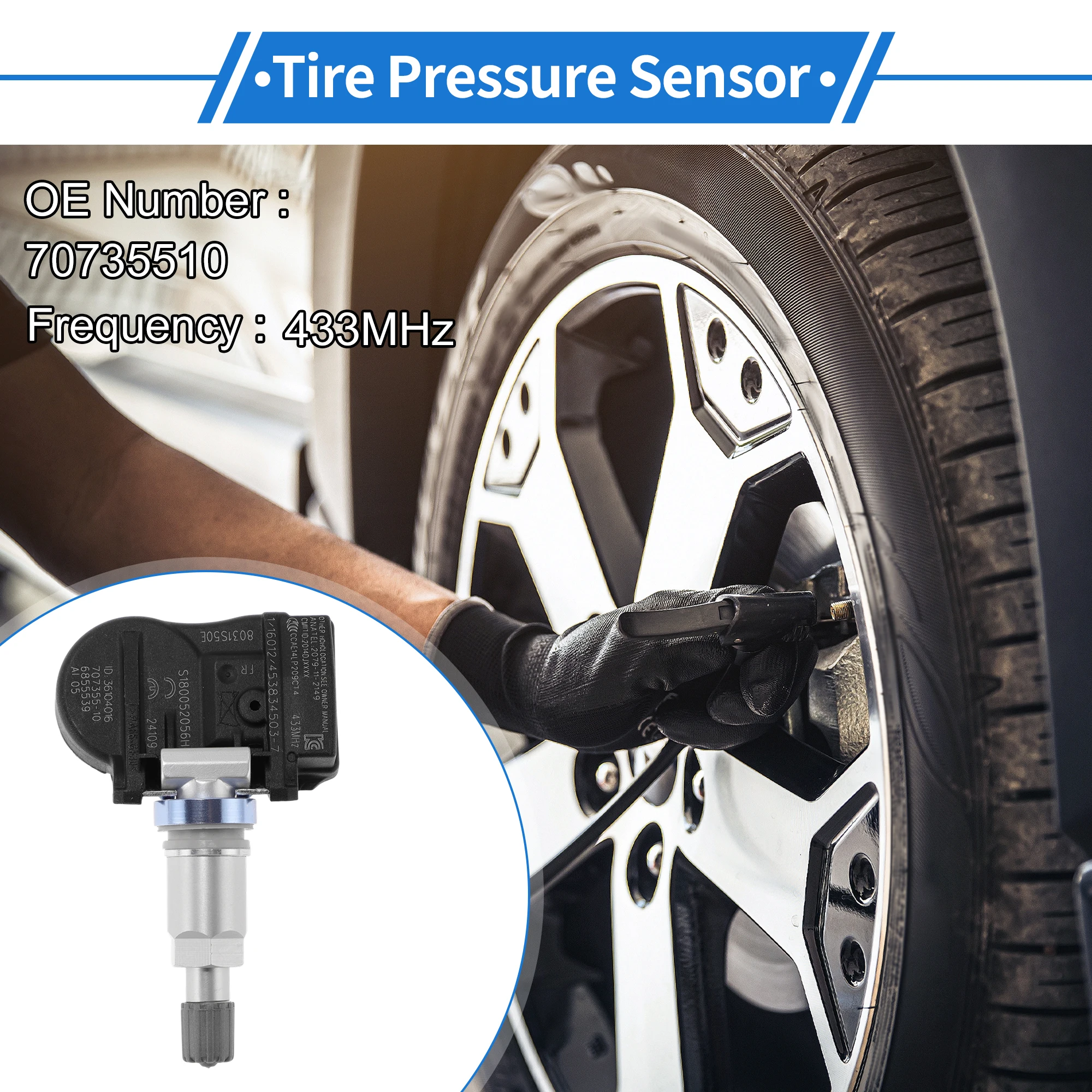 

Motoforti Tire Pressure Sensor TPMS Sensor No.70735510 for BMW 3-Series GT 2013-2016