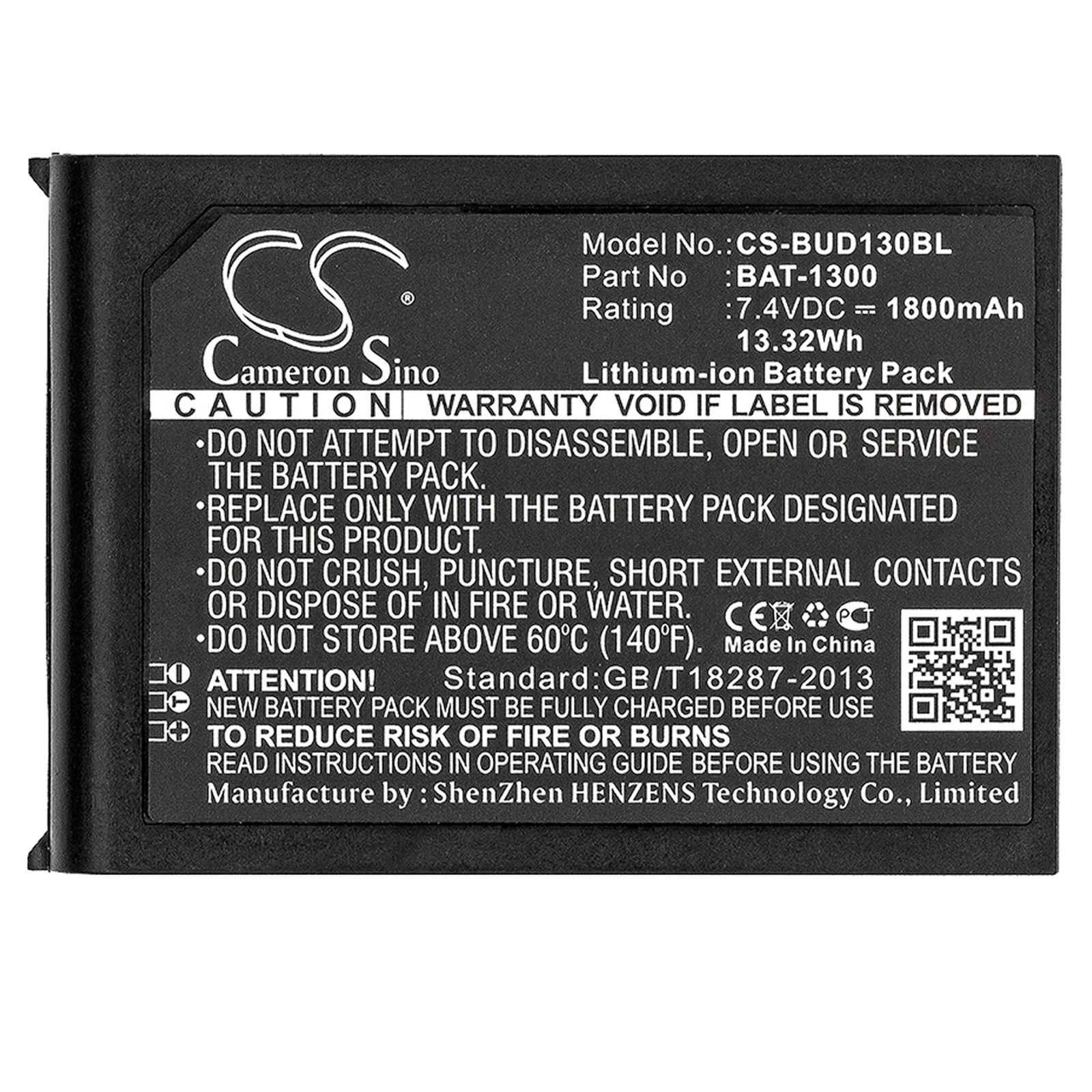 

For Bluebird BAT-1300 Barcode Scanner Battery Pidion BIP-1300 / 1800mAh