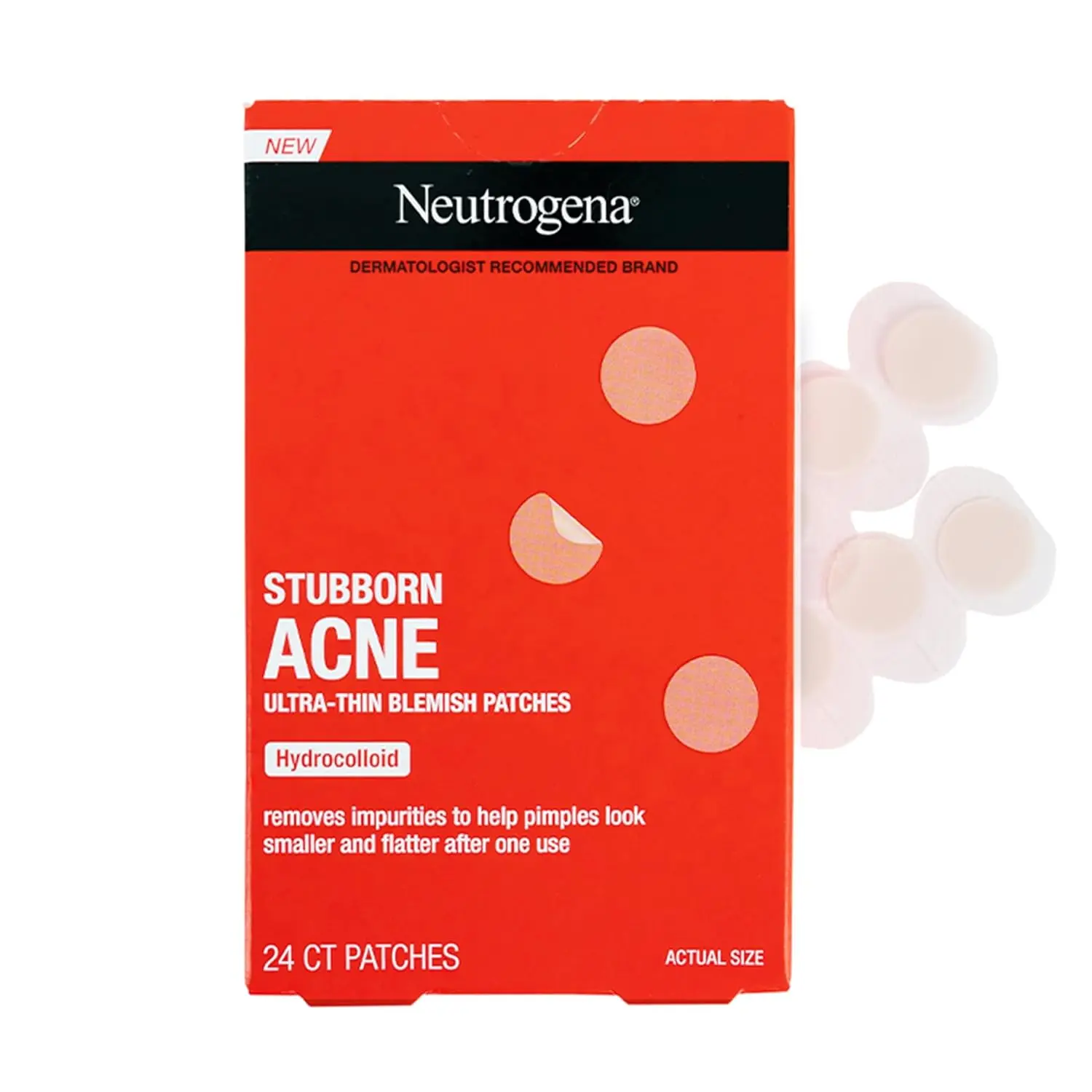 Ultra-Thin Hydrocolloid Acne Patches for Clear Skin, 24 Patches - Overnight Blemish Spot Treatment