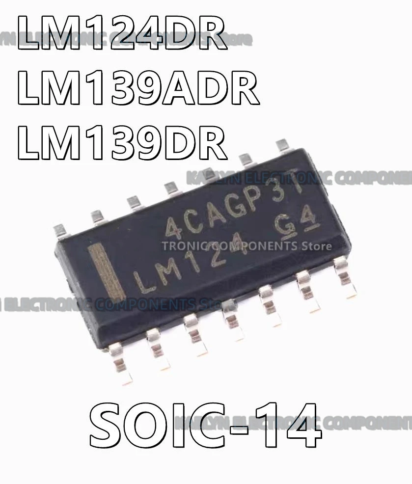 20Pcs/lot LM124DR LM124 LM139ADR LM139 LM139DR General Purpose Amplifier 4 Circuit Differential 14-SOIC