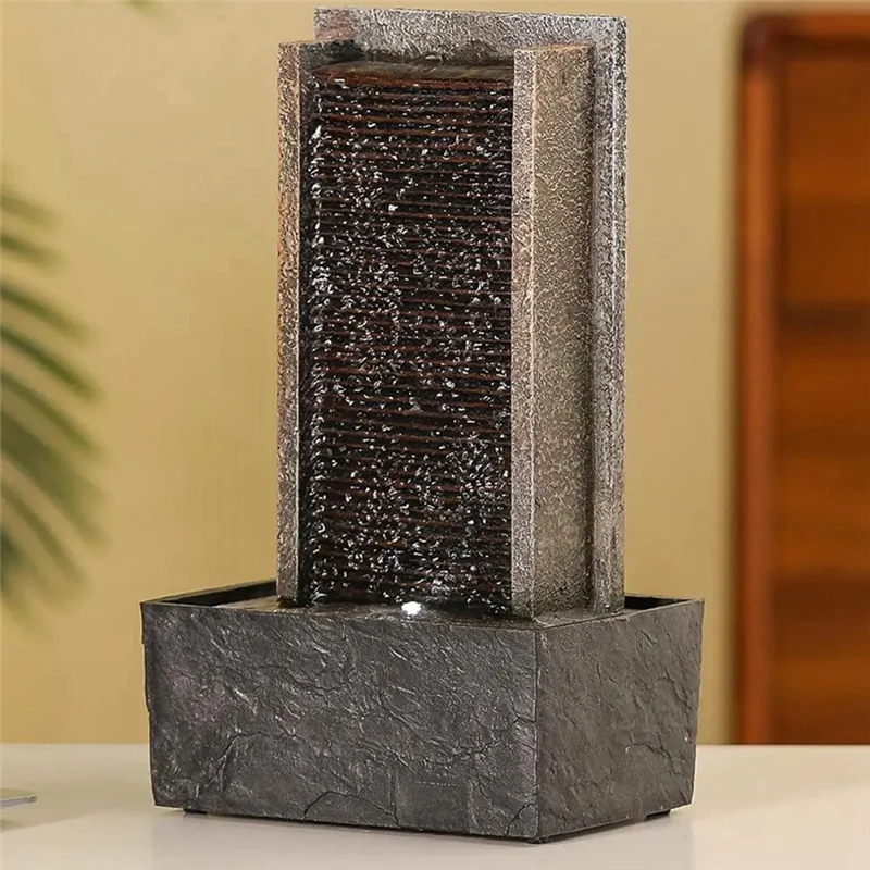 

AAAF USB Desktop Waterfall Fountain, 1Pc For Home Office Bedroom Use, Indoor Ornamental Relaxing Water Feature Decoration