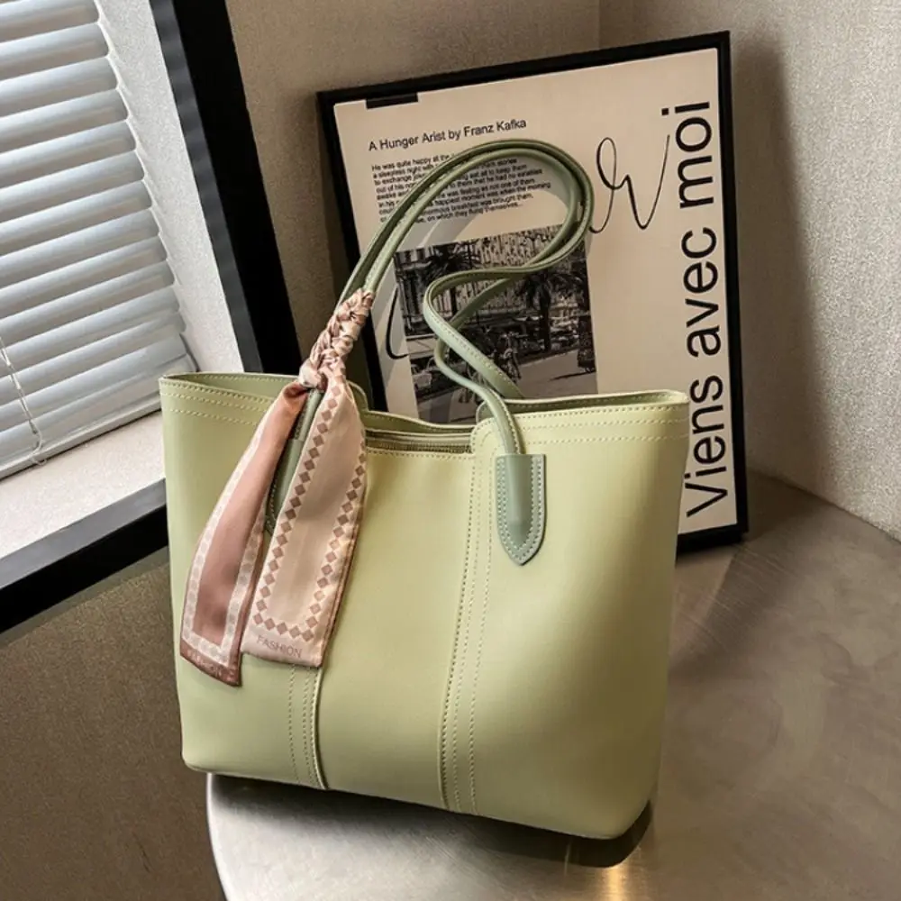 كيس التخزين الكورية نمط حمل حقيبة وشاح حريري عادية حقيبة كتف واحدة بلون البوليستر حقيبة يد المرأة يوميا #2