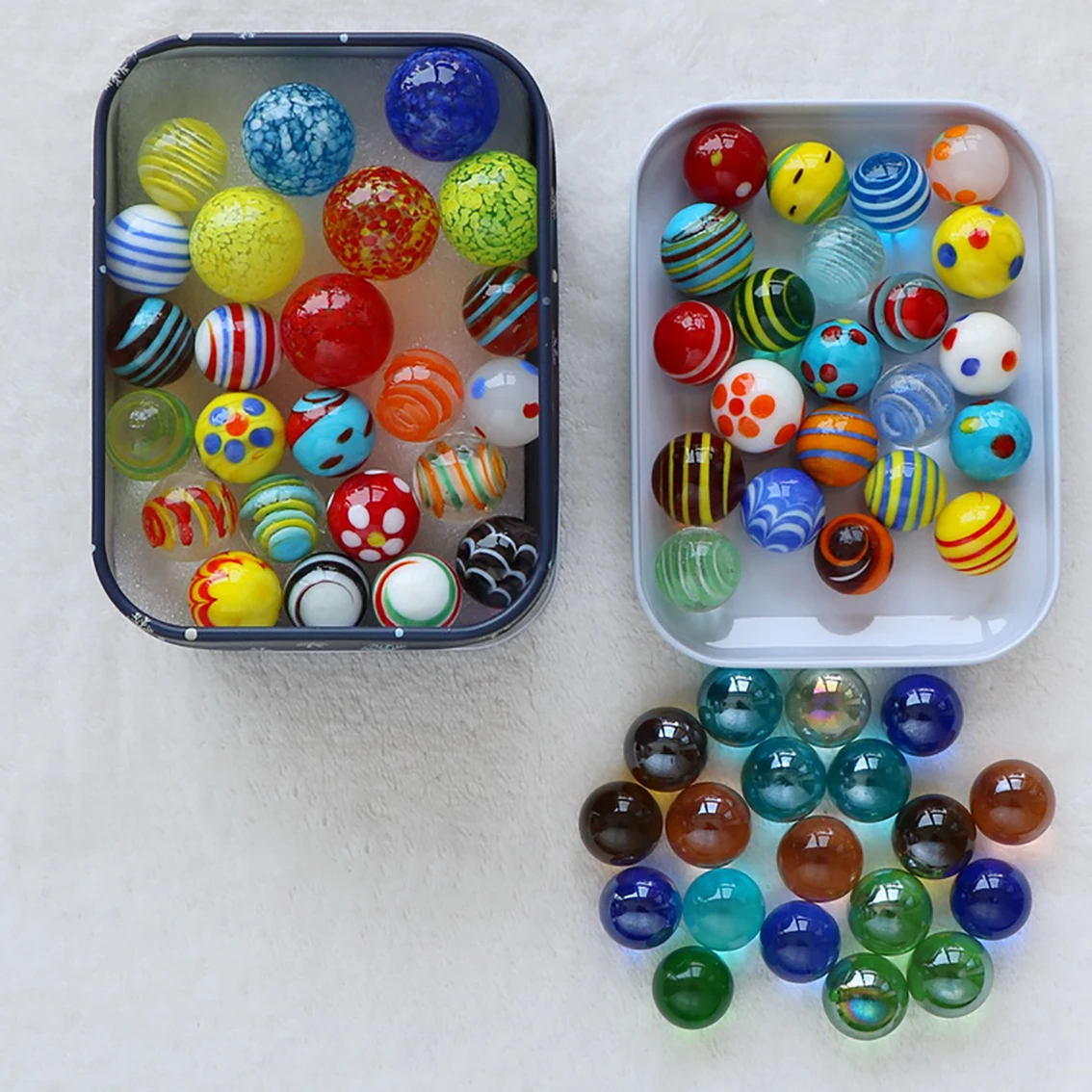 1Set Solid Color Glass Balls Crystal Ball Transparent Decoration Fish Tank Balls DIY Game Art Pieces