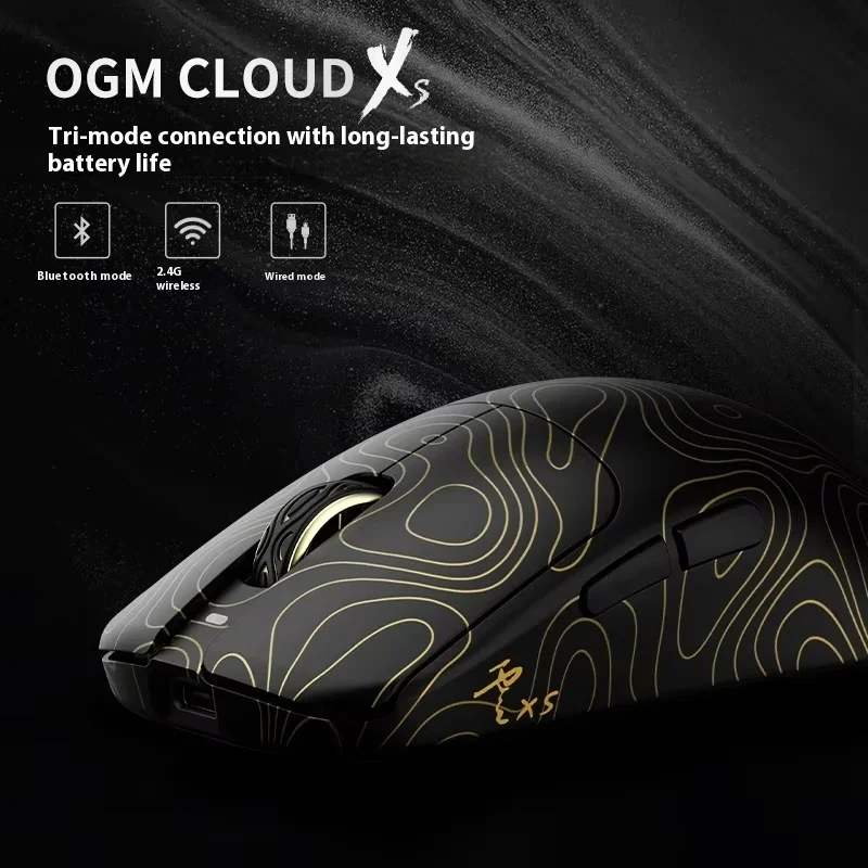 ماوس ألعاب Waizowl OGM Cloud XS خفيف الوزن مع مستشعر Paw3950 3-وضع ملحقات Esports FPS اللاسلكية هدية لمكتب الكمبيوتر