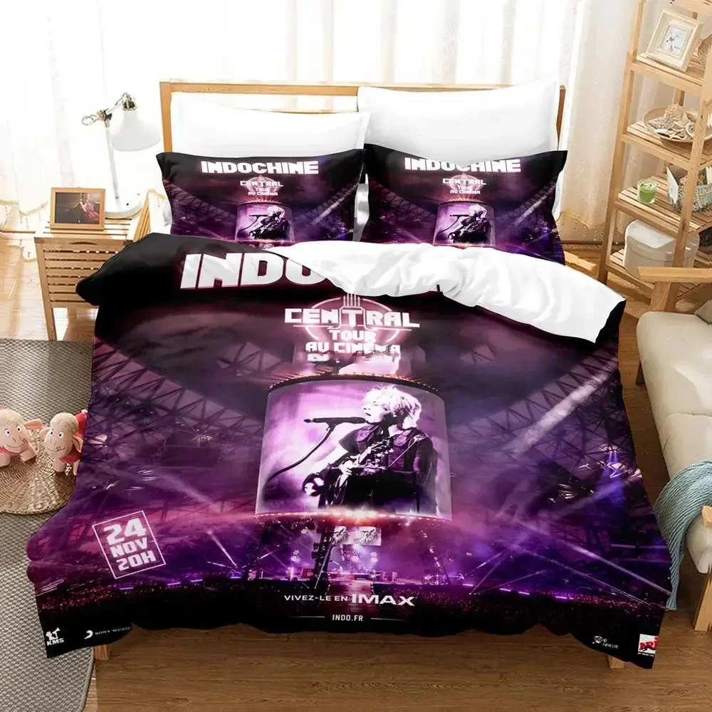 

Indochine Rock Single Double Bedding Set 3D Bed Sheet Set for Boys Bedroom Queen King Size Bedding Set Twin Single Boys