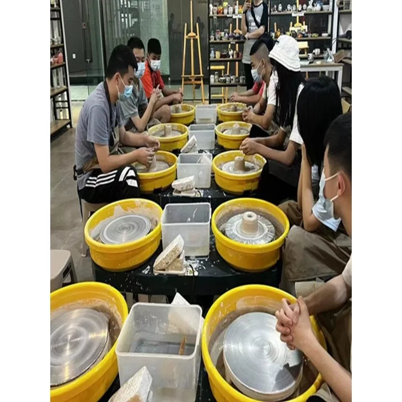 Pottery clay machine embryo pulling machine school pottery bar household adult mini electric pottery clay