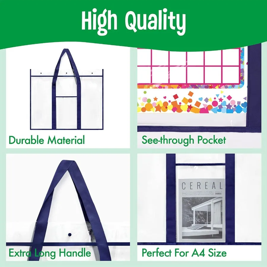 Quadro de avisos cartaz arte pvc armazenamento bolso gráfico com acessórios bolso 30.5x24.8 para sala de aula escritório e organização casa