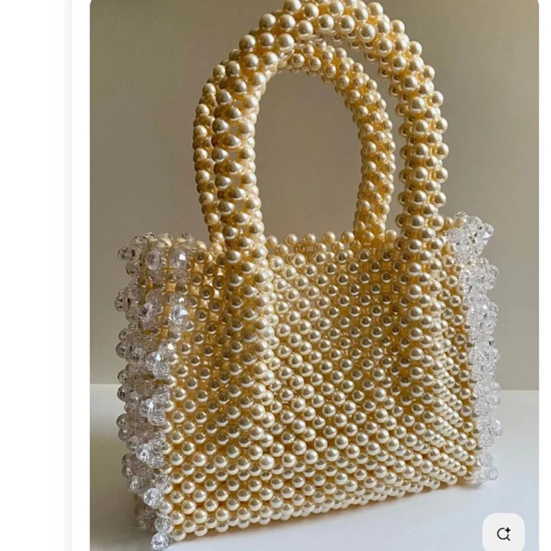 

Высококачественная текстура, большая вместительная ручная женская сумка, нишевый дизайн, сумки из бисера ручной работы, сумка для банкетной вечеринки, 2025, новая модель